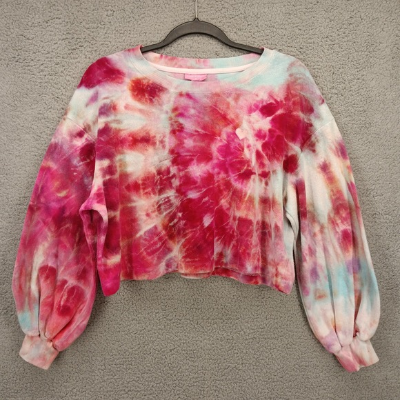 Stoney Clover LN Target Tie Dye Large Cropped Pullover Terry Sweatshirt Multi - Picture 1 of 9